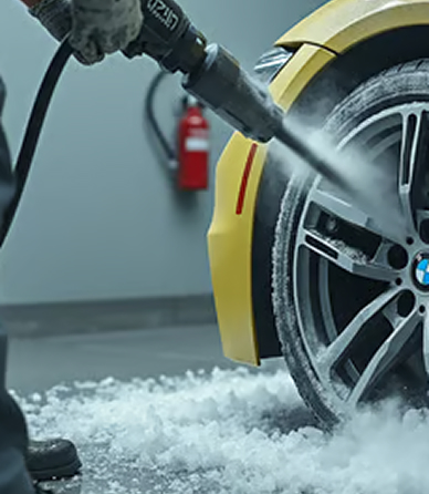Automotive industry cryogenic cleaning application